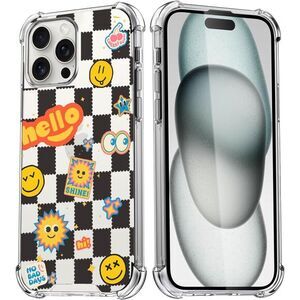 Iphone 15‎ Pro Max Case Acrylic Back Smiley (4322)
